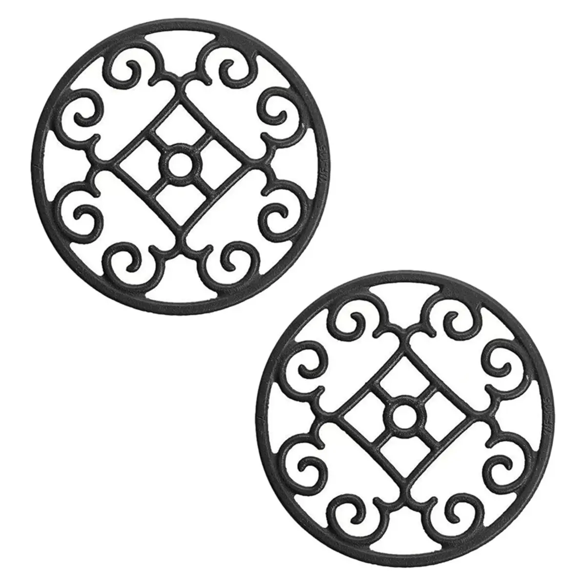 Cast Iron Cooking Stove Burner Trivet (2-Pack) - Non-Slip Work Ring Stand for Moka Pot, Espresso Maker