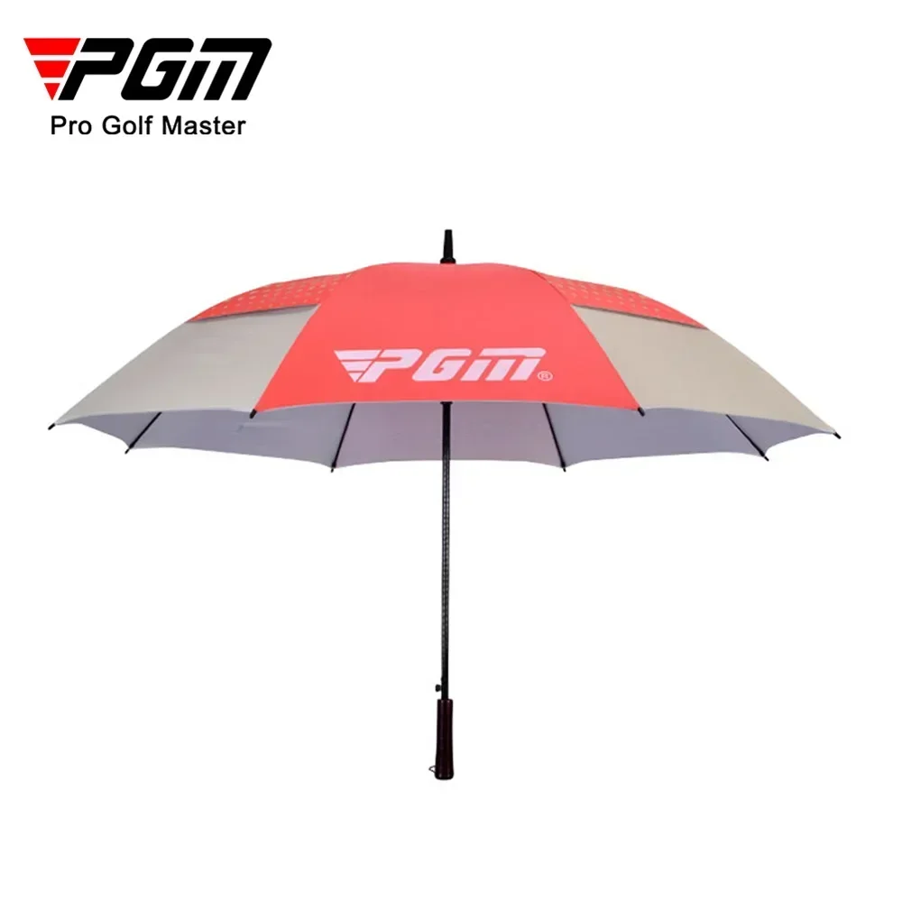 PGM 134x97 ซม.ร่มกอล์ฟ Double-Layer Rain-proof ครีมกันแดด Windproof 8K ไฟเบอร์กลาสกรอบอัตโนมัติสําหรับ 1-2 คน YS002