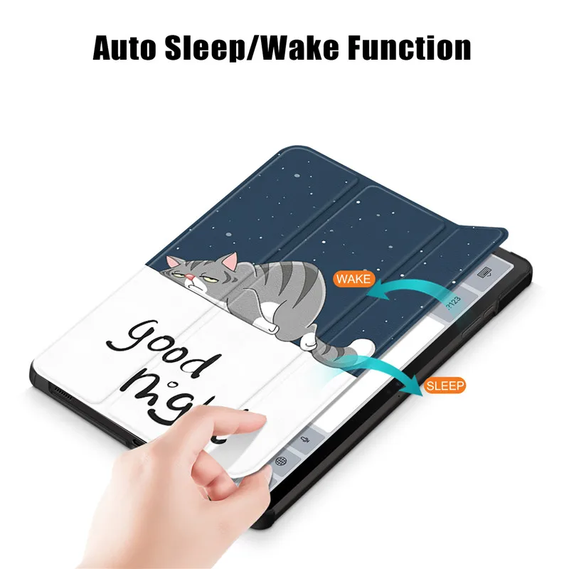 Gefenis For Coque Samsung Tab S9 FE Case 10.9 Inch X510 X516 Cute Paint Smart Cover For Funda Galaxy Tab S9 Fe S10 Fe Tab S9 Cas