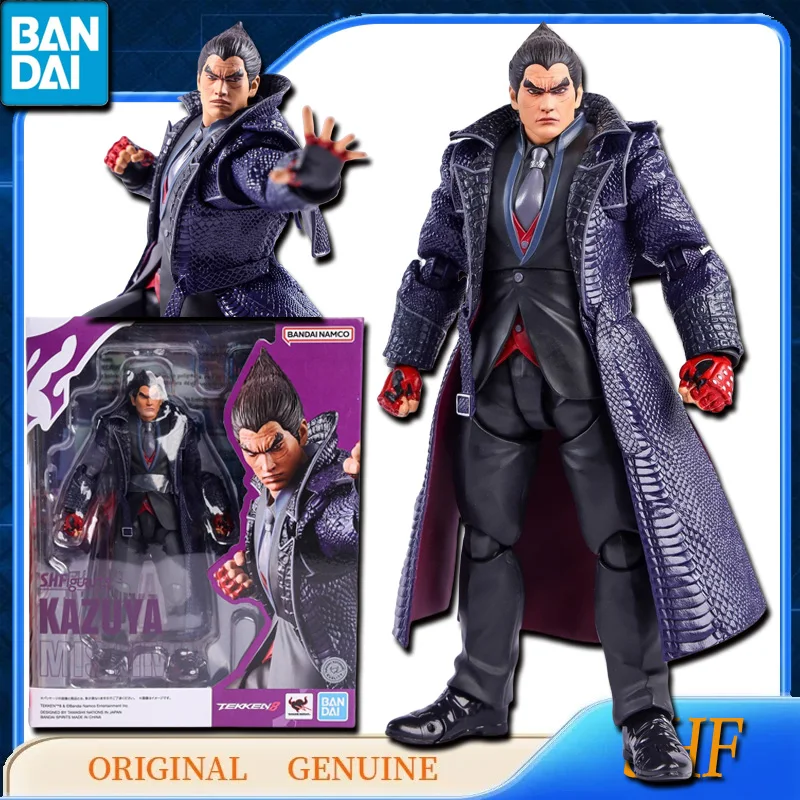 bandai-shfiguarts-anime-action-figures-tekken-8-kazuya-mishima-original-authentique-jouets-pour-enfants-cadeau-modele-d'assemblage-ornements