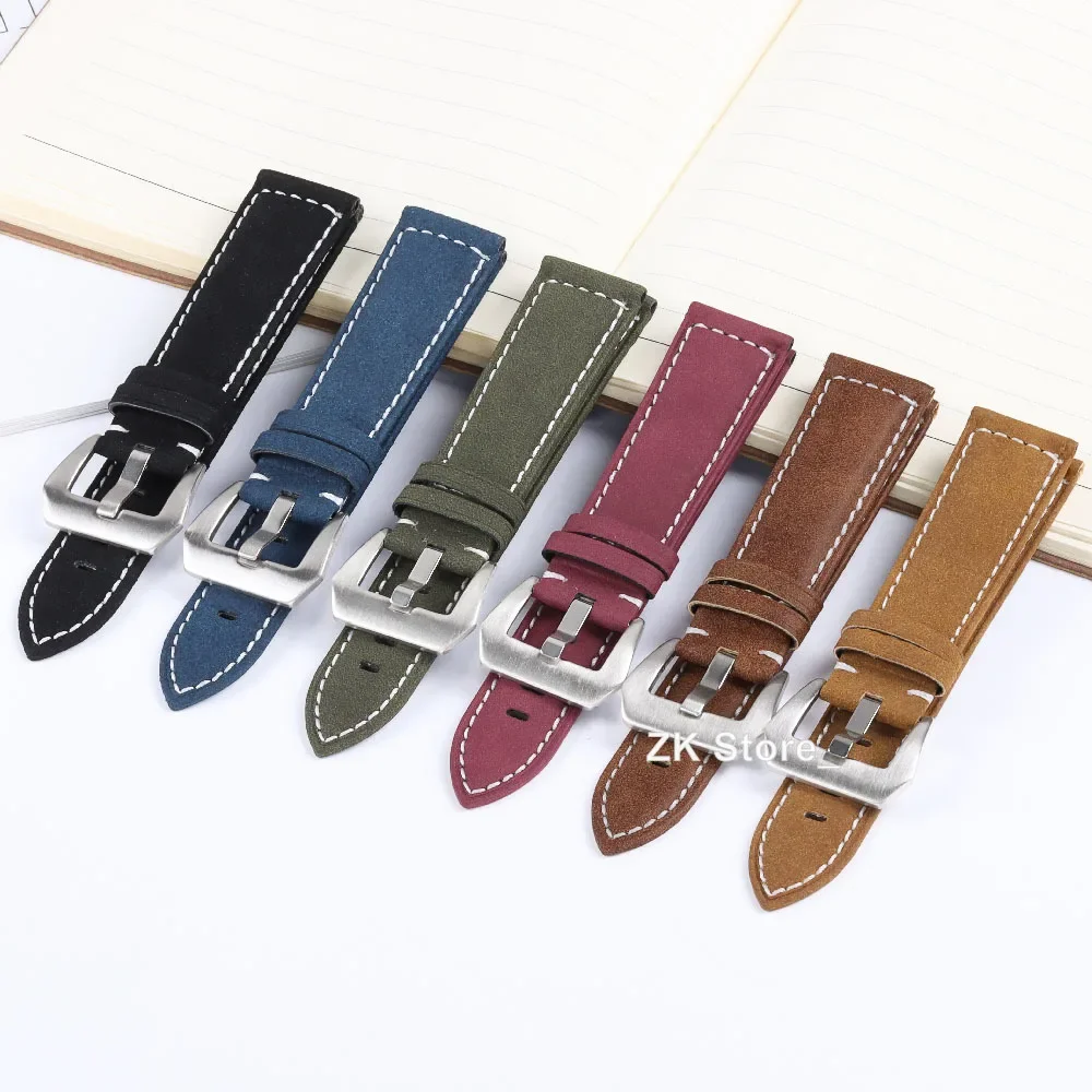 Retro Leather Watch Straps 18mm 20mm 22mm 24mm for PAM Replacement Bracelet Bands for Men Watch Accessories 2024 Official Store