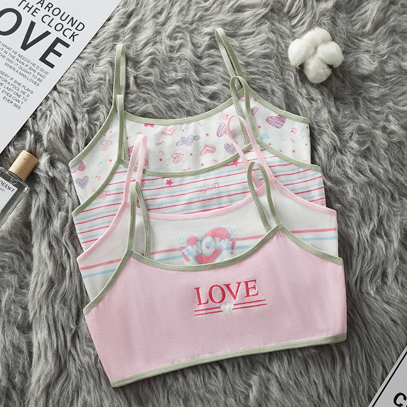Girls' underwear, camisoles, tank tops, developmental stage, girls' strapless, primary school students' first stage, children's