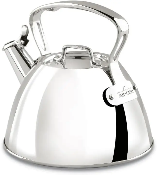 

Premium Stainless Steel Tea Kettle 2 Quart Induction Compatible Cookware Silver