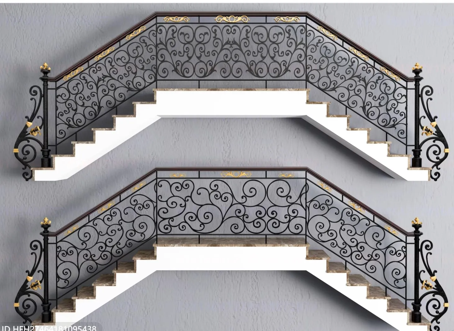 Best Quality Balcony Staircase Balustrades Stair Wrought Iron Railing Design For Home