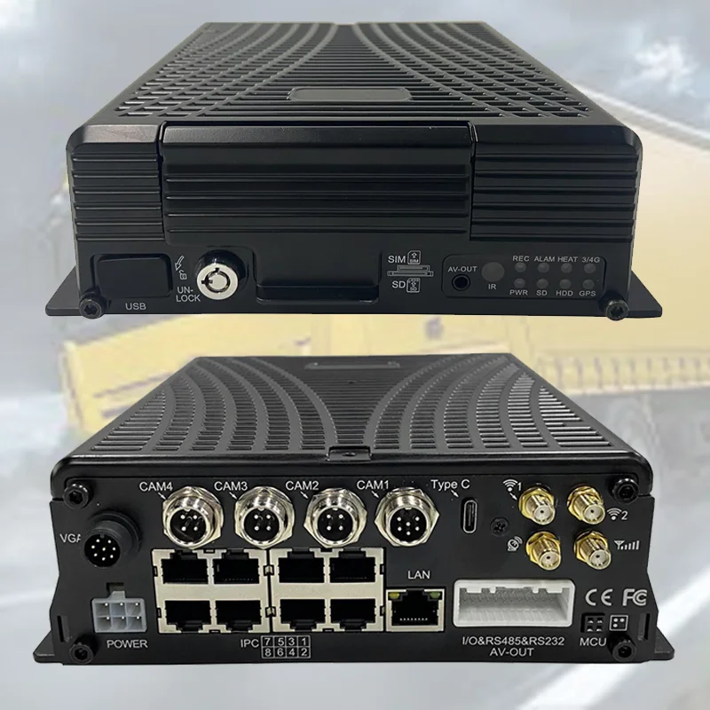 8CH 4G LTE EU Type-C Smart MDVR مع AI DSM ومسجل فيديو رقمي لتتبع نظام تحديد المواقع في الوقت الحقيقي #1