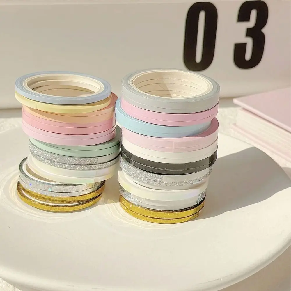 20 Rolls PP paper Skinny Washi Tape Set Gold Foil Thin Journals Planners Scrapbooking Colourful Series Crafts