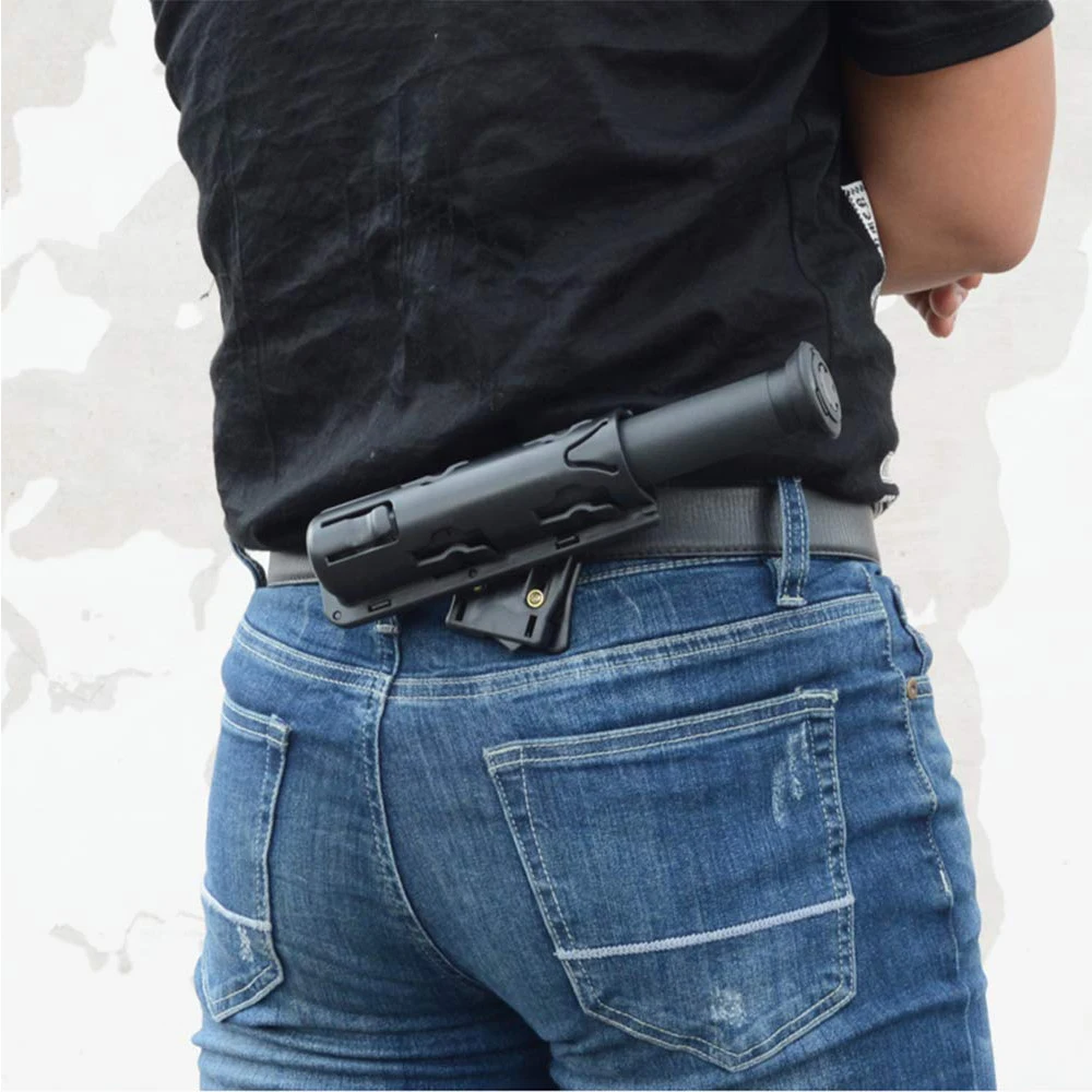 Tactische Baton Houder 360 Graden Rotatie Intrekbare Baton Case Universele Extensible Baton Holster Jacht Edc Zelfverdediging