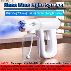 NEW 300ML Nano Blue Light Barber Sprayer USB Electric Aftershave Steam Wireless Spray Nebulizer Gun For Garden Atomizer Tools