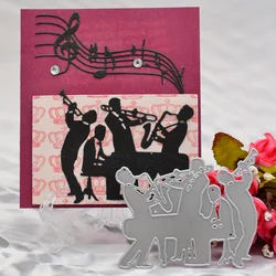 1PC Musician Music Band Orchestra Metal Cutting Dies for DIY Scrapbooking Album Card Making Paper Crafts