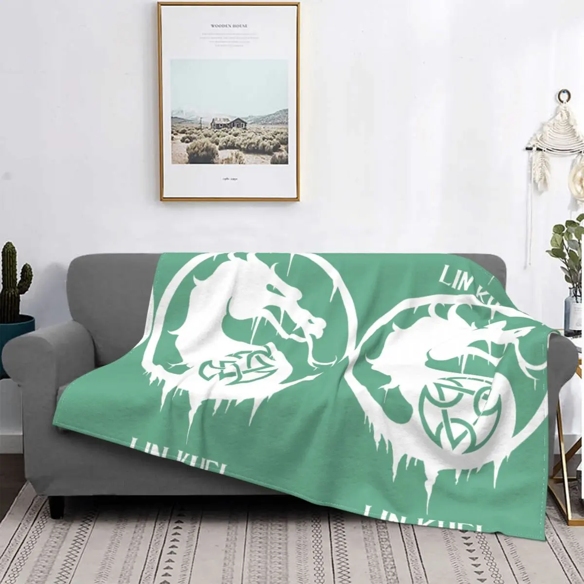 Lin Kuei Clan Mortal Kombat Fighting Game Blanket Plush Summer Breathable Thin Throw Blankets For bed Plush Thin Quilt