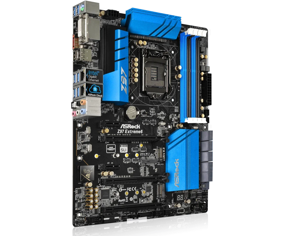 Imagem -04 - Placa-mãe Extrema Usado Lga1150 Z97 Usb 3.0 Sata3 Ddr3 Asrock-z97