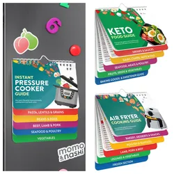Air Fryer Cookbook Magnetic Cheat Sheet, Guide Booklet, Cookbooks Instant Accessories Oven Cooking Pot Temp Times Chart