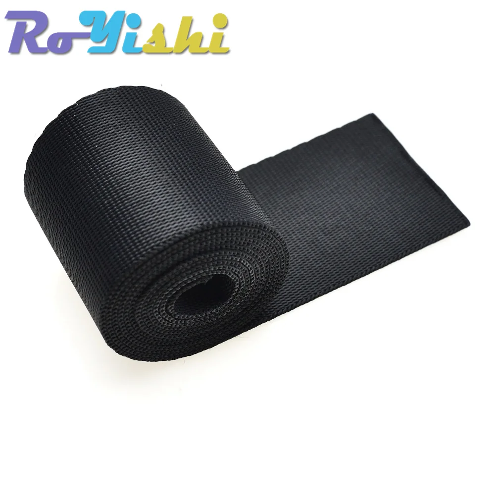 1 Yard Polyester Fibre Webbing Ribbon Band Strap Tape Dog Collar Harness Outdoor Backpack Bag Parts Black