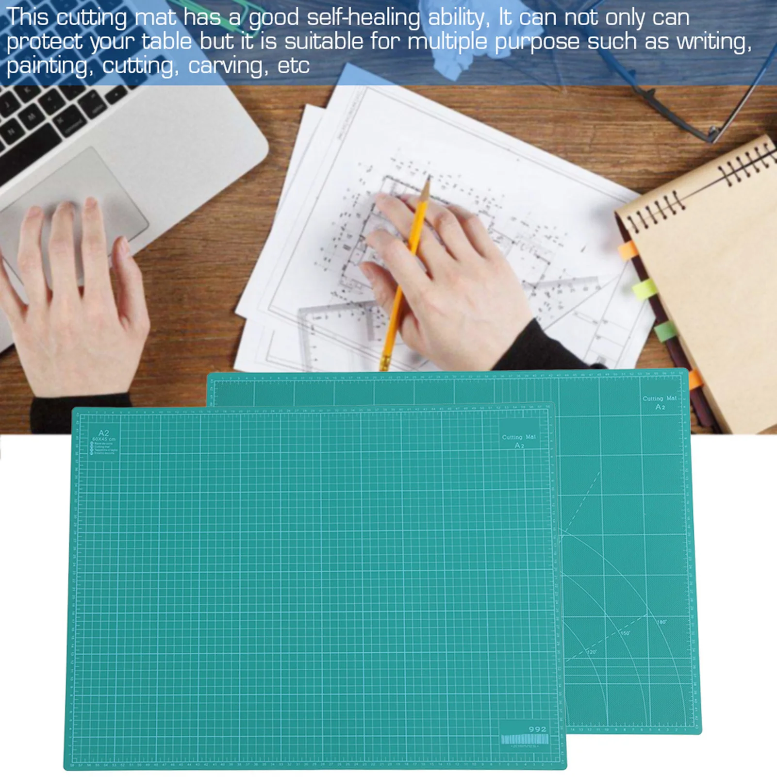 A2  5 Ply PVC Cutting Mat Cut Pad Board Self Healing Handmade DIY Carving Tool Green Self Healing Cutting Board