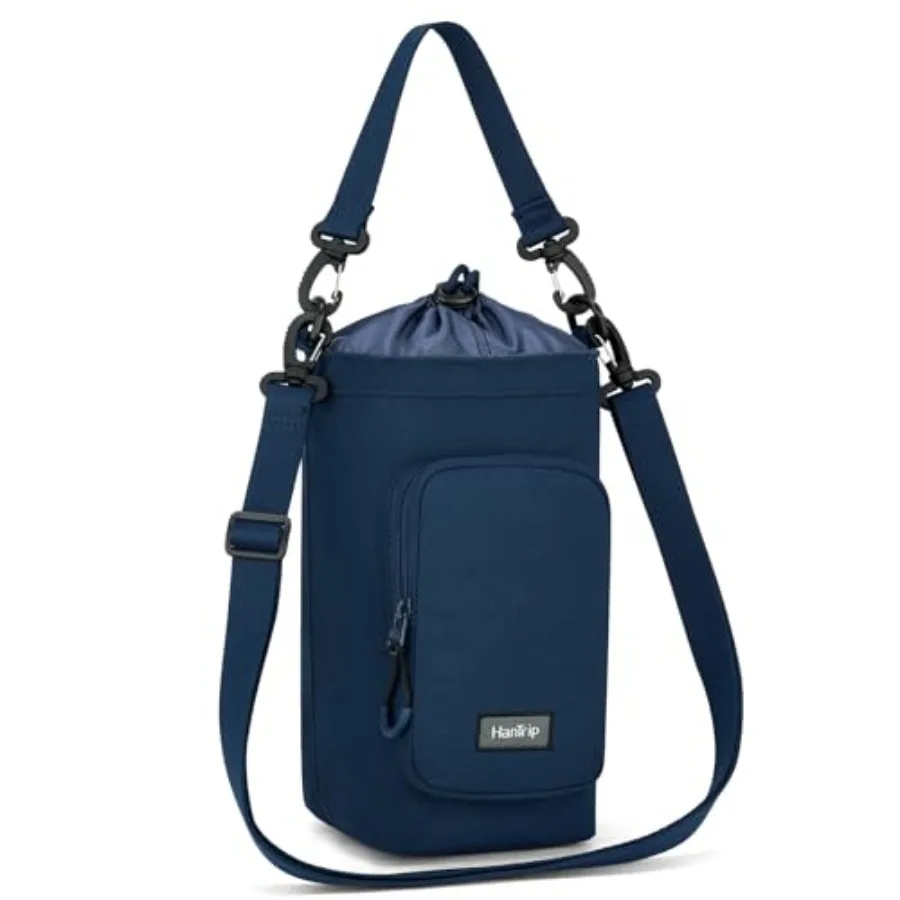 

Insulated Water Bottle Carrier Bag with Strap Phone Pocket for 25/32/40/64 oz Tumbler Cup, Water Bottle Holder