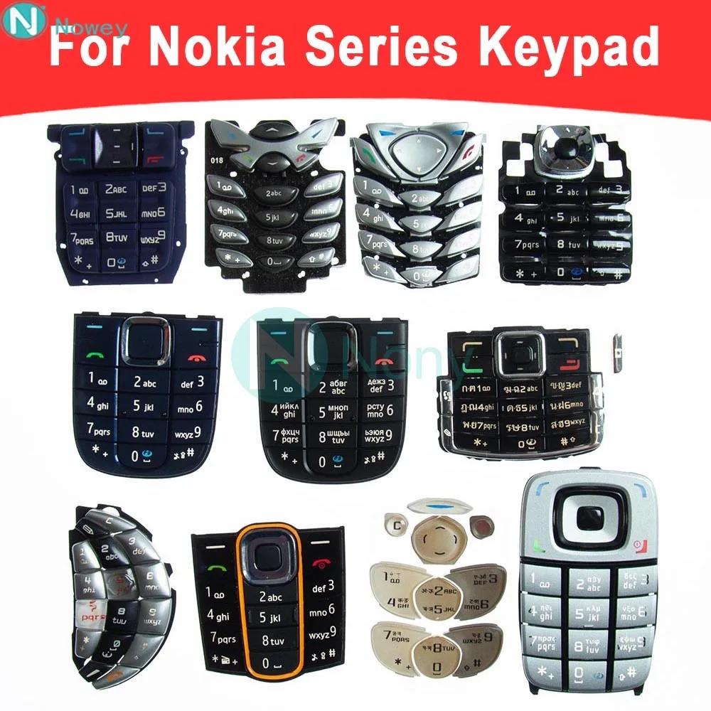 Nowey Cell Phone Cover Keyboard For Nokia 2300 2600 classic 3120 classic 3220 6030 6100 6101 8250 N72 N-Gage QD Keypad Housing