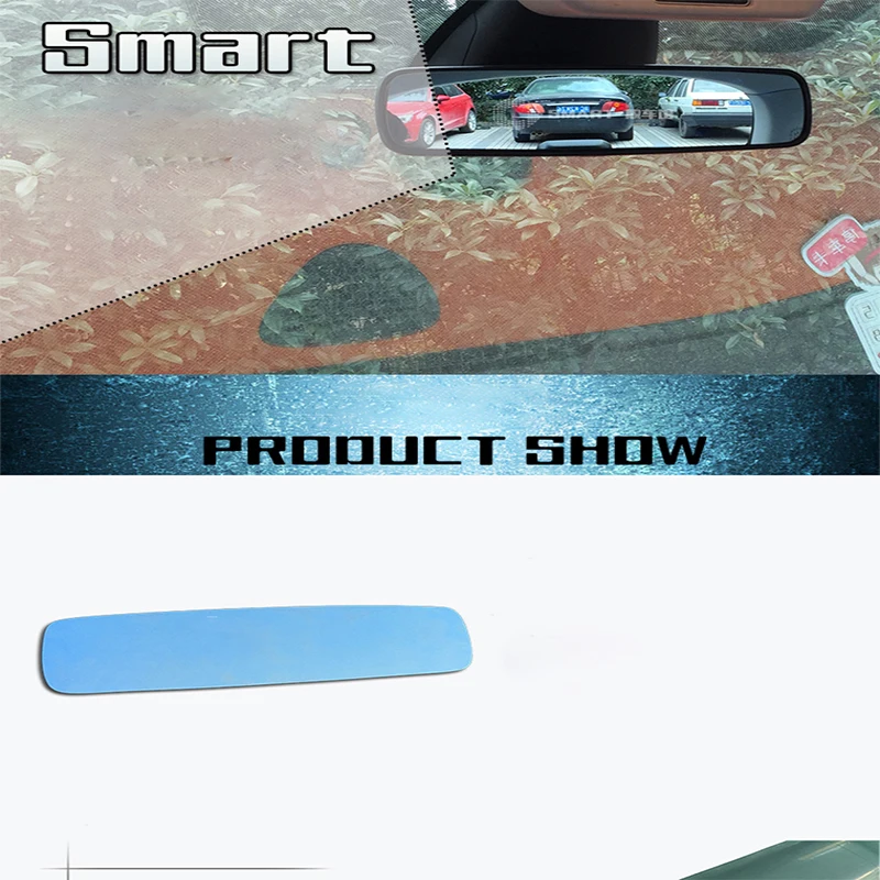 

Car Interior Rearview Mirror Anti Glare Blue Mirror Decorative Sticker For Mercedes Smart 451 Fortwo Car Accessories Styling
