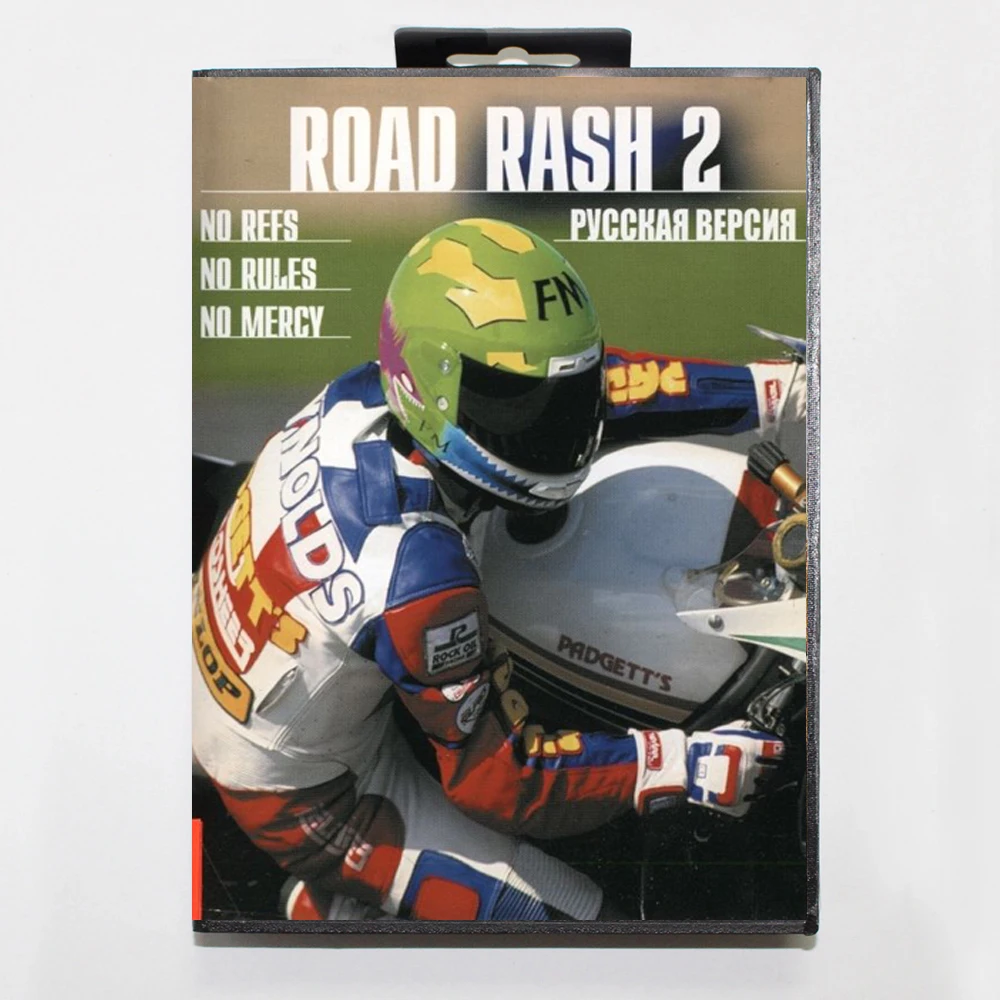 Cartucho de jogo Road Rash 2 16Bit MD com caixa RU para sistemas Sega Megadrive Genesis