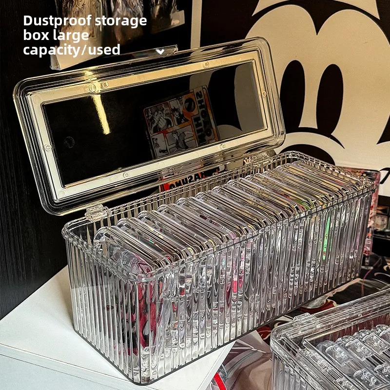 

Storage box Transparent acrylic badge Millet display rack Single box Dust-proof small card finishing rack