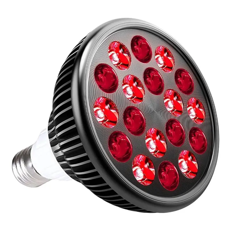 PORK-Standard E27 Base Red Light Therapy Bulb Featuring 660Nm Red And 850Nm Near Infrared LED 18 Leds 60° Angle