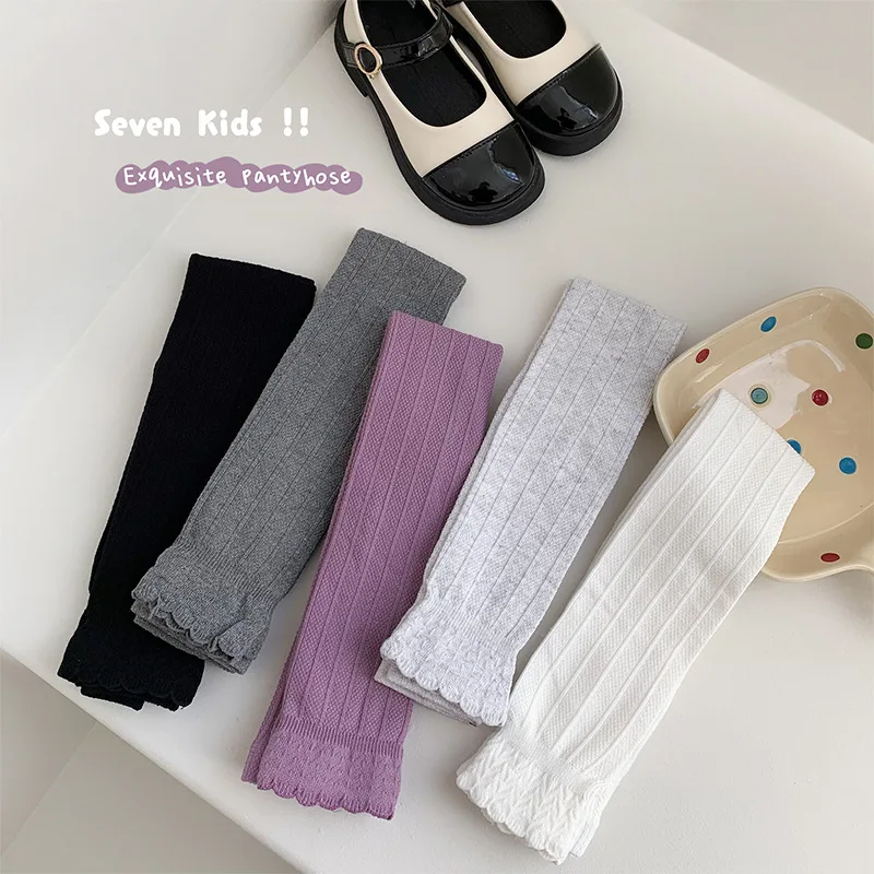 

Однотонные детские леггинсы на весну и осень для девочек, детские узкие детские повседневные брюки, узкие укороченные брюки для малышей