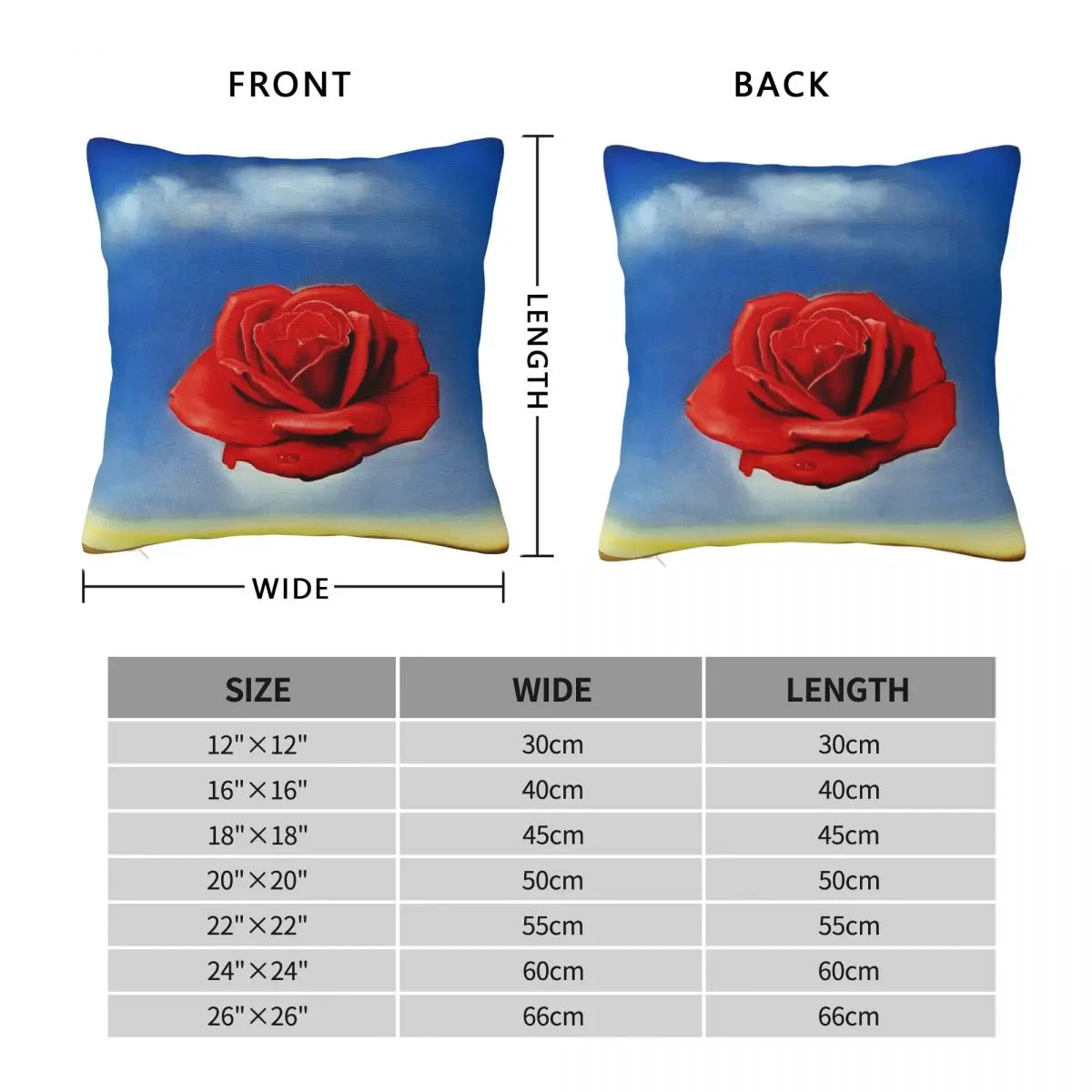 Meditative Rose Salvador Dali Pillowcase Polyester Linen Velvet Creative Zip Decorative Pillow Case Bed Cushion Cover