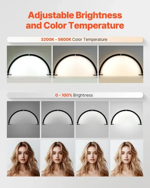 โคมไฟตั้งโต๊ะสำหรับทำเล็บ 40 วัตต์ รูปทรงครึ่งวงกลม พร้อมที่วางโทรศัพท์ ปรับความสว่างได้