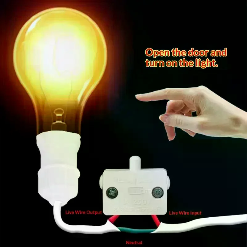 Automatic Reset Switch, Household Cabinet Door Control Switch, Wardrobe Light, Easy To Install.