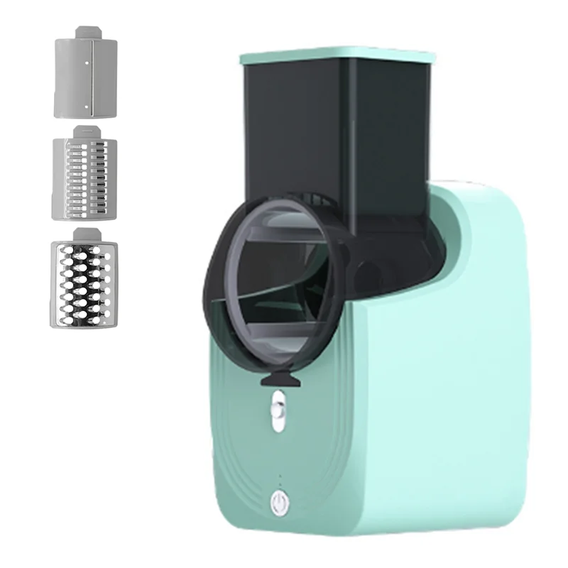Electric Vegetable Cutter Slicer And Shredde Kitchen Drum Vegetable Cutter US Plug