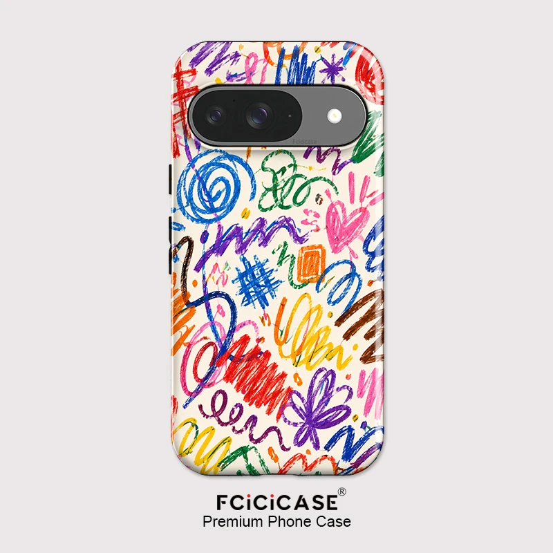 Google Pixel 9 - Fcicicase Sanatsal Resimli Telefon Kılıfı Google