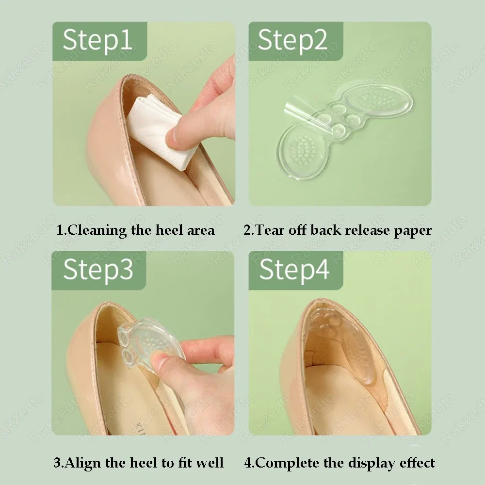 6 قطعة حماة كعب السيليكون للأحذية امرأة عالية الكعب إدراج حشو كعب منصات للأحذية كبيرة جدا تقليل حجم مكافحة ارتداء وسادة للقدم