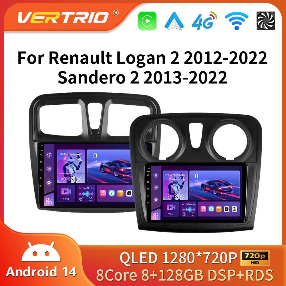 Android 16 Auto Voor Renault Dokker Lodgy Dacia 2012-2020 Radio Multimedia Speler Android Auto Carplay Head Unit navigatie Gps - afbeelding 2