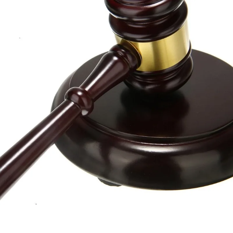 Delikatny drewniany młotek Ręcznie robiony drewniany młotek aukcyjny Drewniany młotek + blok dźwiękowy dla prawnika Sędzia Auctioneer Auction