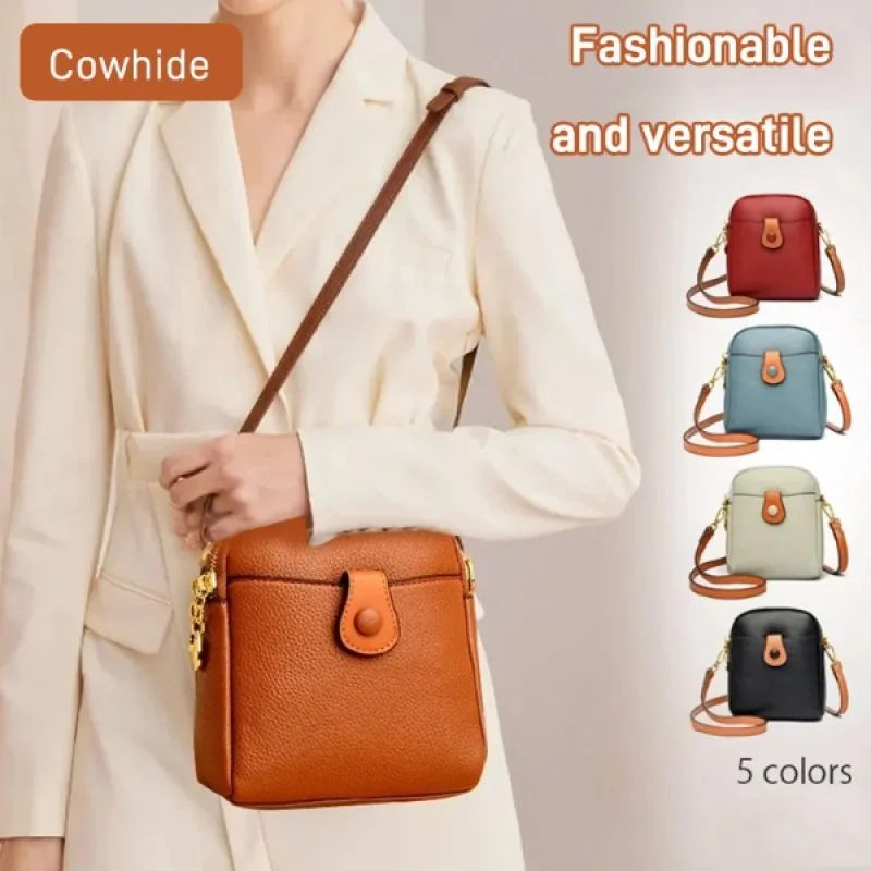

Genuine leather crossbody bags for women Shoulder Messenger bag Cowhide Phone bags Girl Multifunction Coin Purse ladies wallet