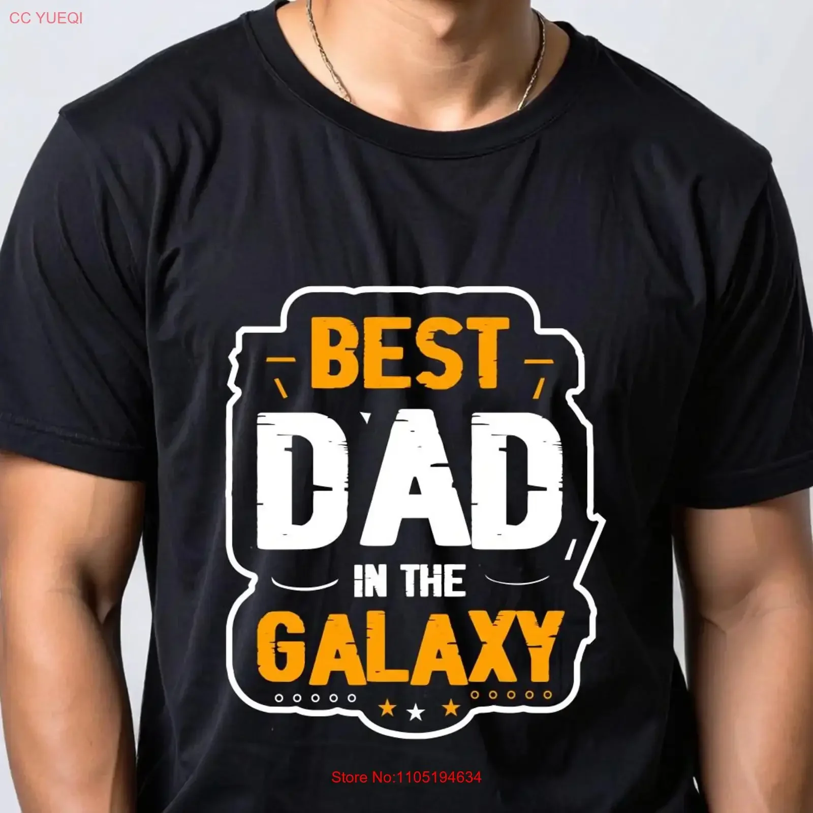 

Father's Day Best Dad In the Galaxy T Shirt Unique Space Theme for Men Cool Birthday Present vintage Washed Unisex Casual homme