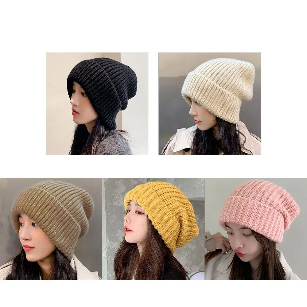 Solid Cute Knitted Beanies High Quality Woman/Men Multi Colors Warmer Bonnet Ladies Casual Cap Outdoor