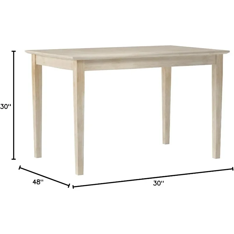 Table Top Solid with Wood Standard Height Shaker Legs, Dining Table Dining Room Furniture