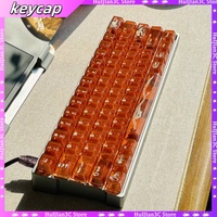 Fbb Original Amber Keycaps Mechanical Keyboard Cross Shaft 142 Keys Pc Material Pc Gaming Keyboards Collection Gift Keycaps