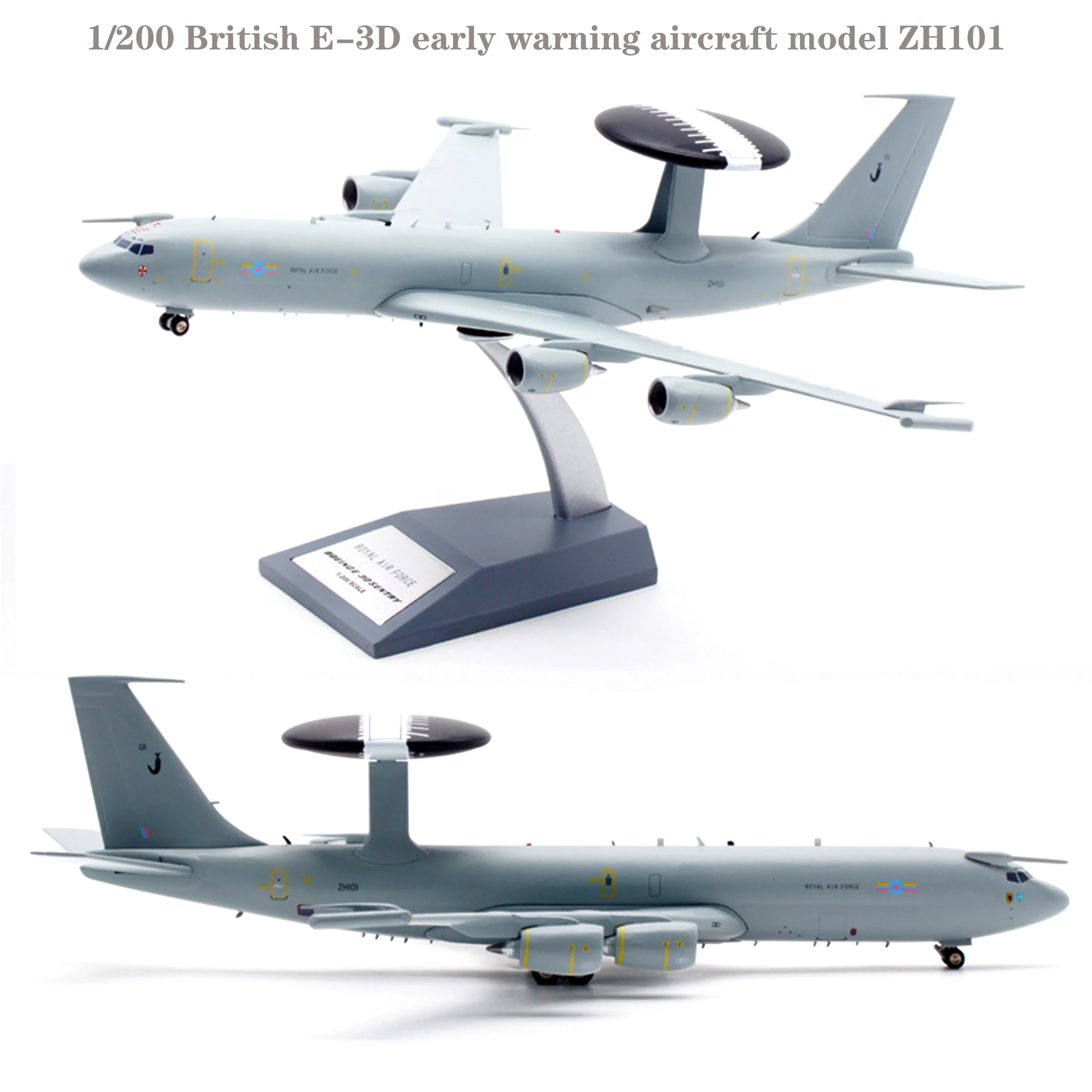 Fine 1/200 British E-3D early warning aircraft model ZH101  Alloy collection model