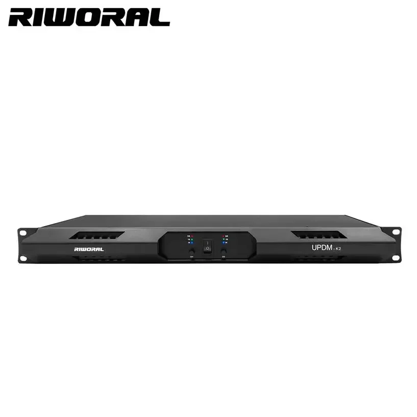 Riworal K2 2Channel Power Amplifier 2000W*2 1U Amps Max Professional Power Amp For Line array / DJ Subwoofer Amplifier