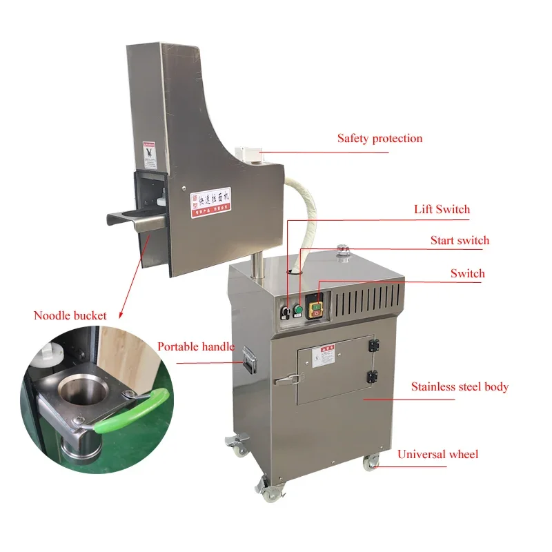 

Automatic Noodle Machine Automatic Extrusion Cut Noodle Stainless Steel Commercial Ramen Machine With 3 Molds