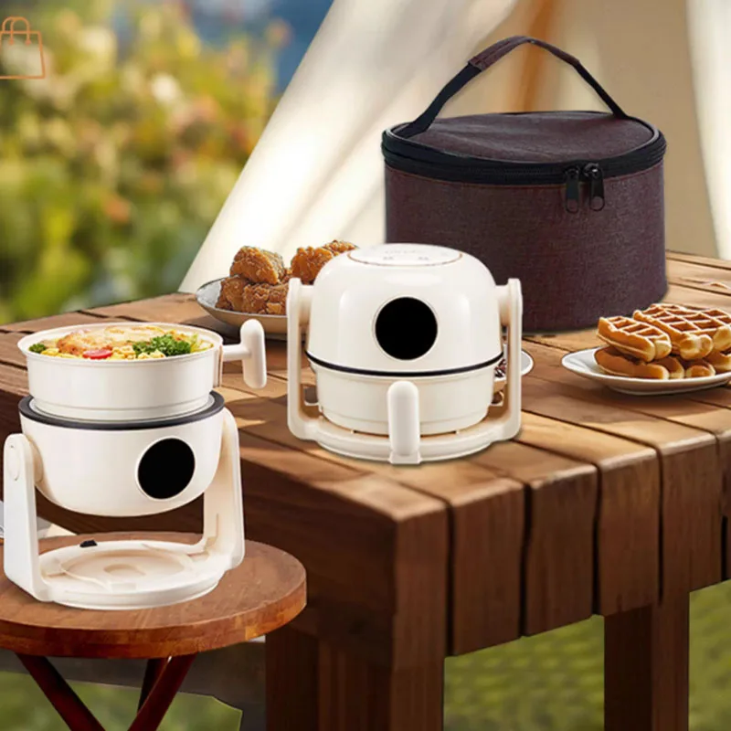 مقلاة هوائية [تخزين وعاء واحد] [وعاء واحد أساسي] مقلاة قابلة للطي متعددة الوظائف للتخييم المنزلي موديل جديد