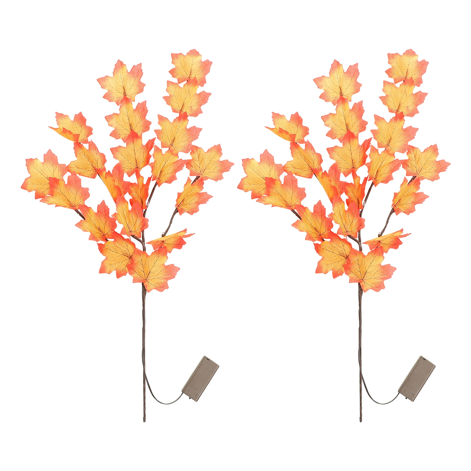 

2 Pcs Maple Leaf Lamp Simulated Decorative Tree Branch Lights LED Fall Party Home DIY Christmas Halloween Easter Gifts