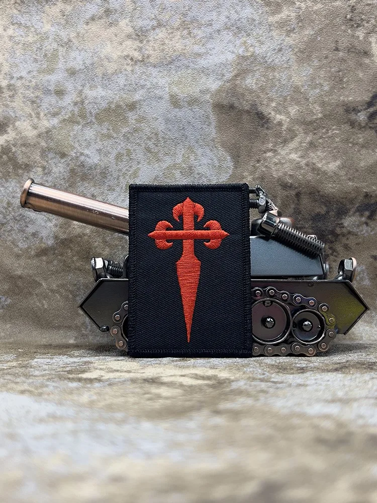 رقع التطريز التكتيكي كروز دي سانتياغو، رائعة وعالية الجودة، تستخدم للملابس، ظهر بخطافات أو حديد على #1