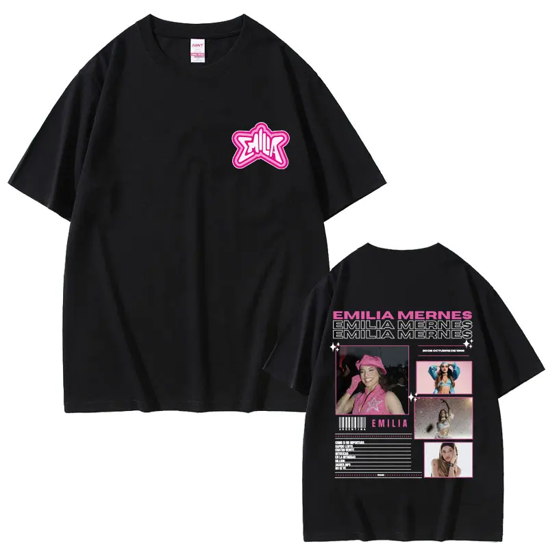 

Singer Emilia Mernes MP3 Tour 2025 T-shirt Men Women Fashion Oversized Short Sleeve T Shirt Male Casual Cotton Vintage T-shirts
