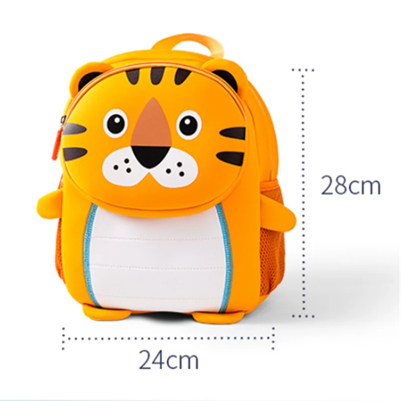 Personalized Embroidered Toddler Backpack Waterproof Preschool Backpack Custom Name 3D Cute Cartoon Neoprene Animal Schoolbag