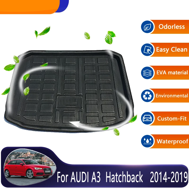 

Car Trunk Pads For Audi A3 8V Hatchback 2014~2019 Car Eco-Friendly Storage Pad Trunk Mats Floor Auto Accessories 3D EVA Material