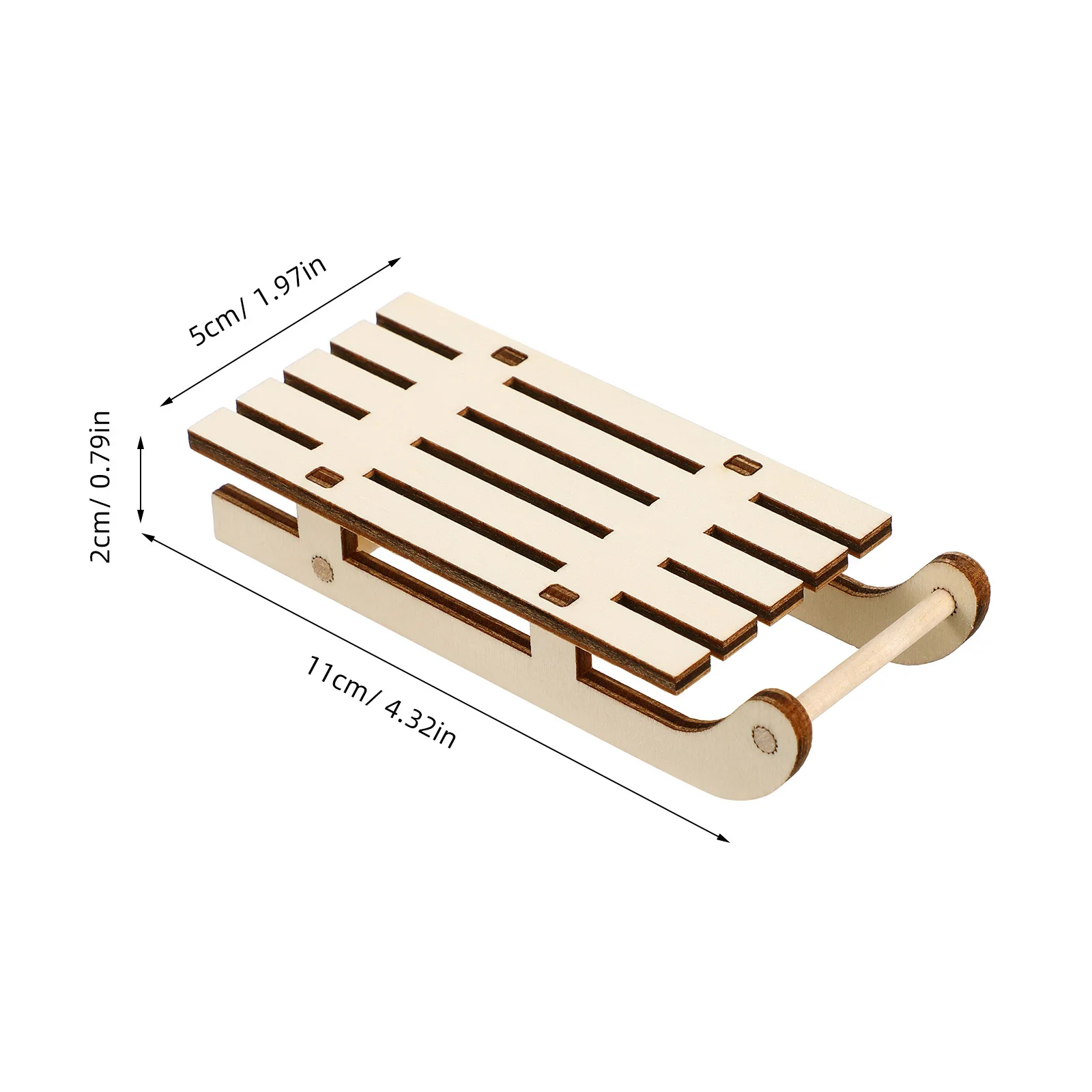 9Pcs Mini Wooden Sleigh Decoration Unfinished Wood Xmas Sleigh DIY Craft Table Centerpiece Christmas Decor Wooden Sled Craft