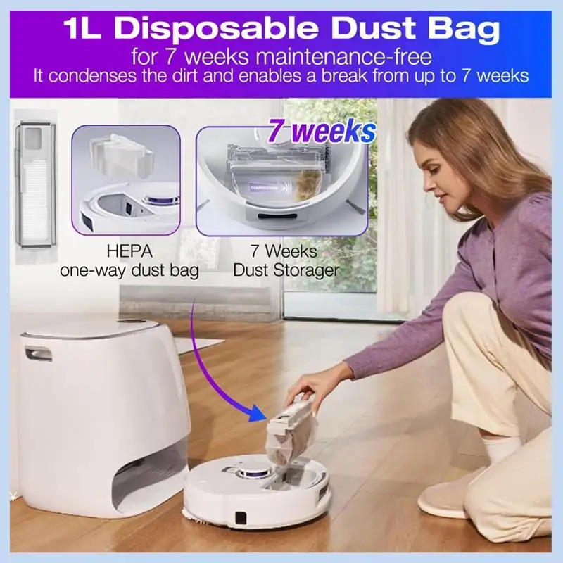 

AS63-For Narwal Freo X Ultra Robot Vacuum Cleaner Accessories Main Side Brushes HEPA Filters Mop Pads Dust Bags