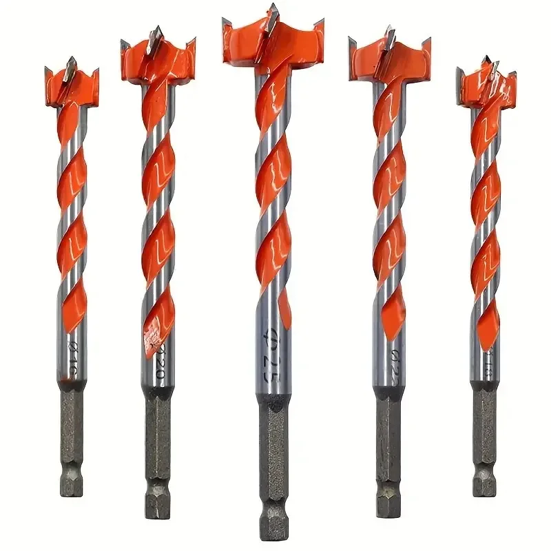 

10mm-25mm Carbon Steel Hexagonal Shank Drill Bits Cutter Woodworking Hand Tools Drill Bit Set Wood Drill Bit Centering Hole Saw